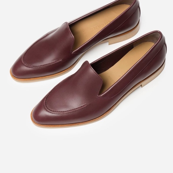 Everlane Shoes - New EVERLANE the modern loafer in burgundy flats size 9